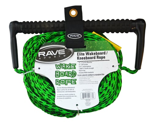 Rave Sports 02337 75' 3-Section Wakeboard/Kneeboard Rope w/EVA