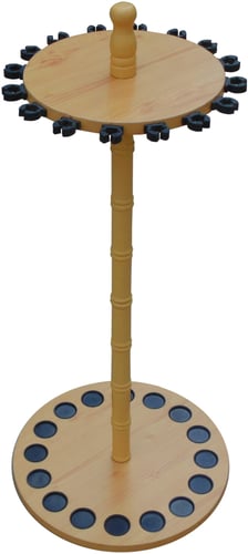Rush Creek 380010 Round Wooden Rod Rack, Holds 16 Rods | 858316006359