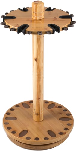 Rush Creek 383005 Wood Storage Rack  Light Stain, Holds 30 | 858316006076