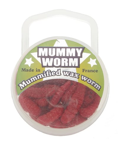 Eurotackle 00105 Mummy Worm Preserved wax worms, Red, 35+/pack