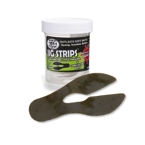 Fat Cow JSC3GP Jig Strips  InchJig and Pig Inch Style Trailers 3 Inch Craw | 851927007364