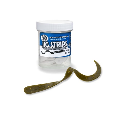 Fat Cow FATEEL5SE Jig Strips Eel Tail 5 1/2 Inch X 1/2 Inch Scented 8ct | 851927007494
