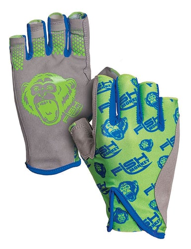 Fish Monkey FM21-NEONGREEN-L Pro 365 Guide Glove, Exposed finger