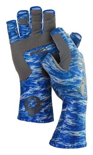 Fish Monkey FM11BLWTRCAM2XL Half Finger Guide Glove, UPF50 | 852009007159