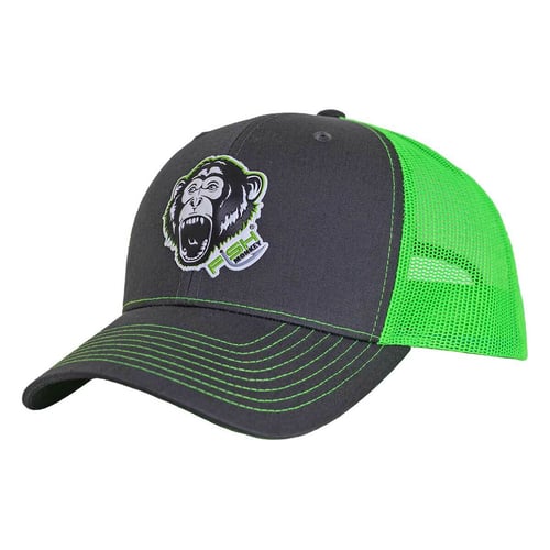 Fish Monkey FM75CHNG Hat Screamn Monkey Poly Patch Charcoal/Neon | 739845266066