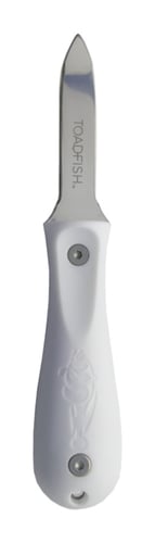 Toadfish TFPROFKNIFEWHITE Toadfish Oyster Knife  White Handle | 855864007180