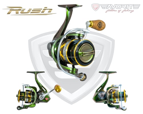 Favorite RUH2000 Rush Spinning Reel 11 + 1 BB 5.2:1 Gear Ratio Sz 2000