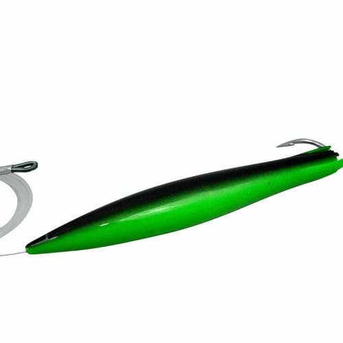 MagBay Lures SCP6GRNBLK 6 Inch Soft Cedar Plug w/ balance weighted head | 656485639312