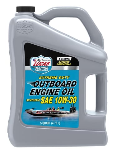 Lucas Oil 10812 Synthetic SAE 10W30 Outboard Engine Oil, 5 Quart | 049807108120