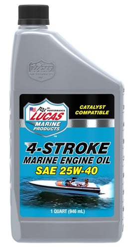 Lucas Oil 10677 SAE 25W40 Stern Drive Inboard Engine Oil, 1 Quart | 049807106775