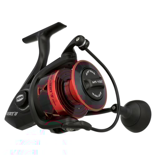 Penn FRCIV6000 Fierce IV Spinning Reels,Size 6000 Black/Red,5.61, 5 | 031324280557