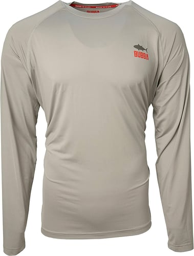 Bubba 1143163 Fillet Lifestyle Long Sleeve Tee True Grey Heather | 661120105442