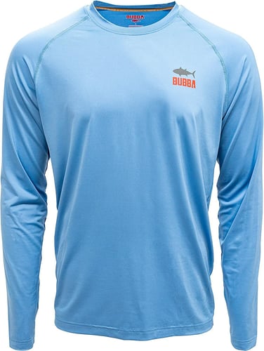 Bubba 1143174 Fillet Lifestyle Long Sleeve Tee Carolina Blue Heather | 661120105558
