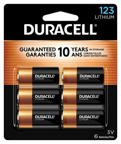 Duracell DURDL123AB6PK Dl123 Lithium Battery 6 Pack | 041333035758