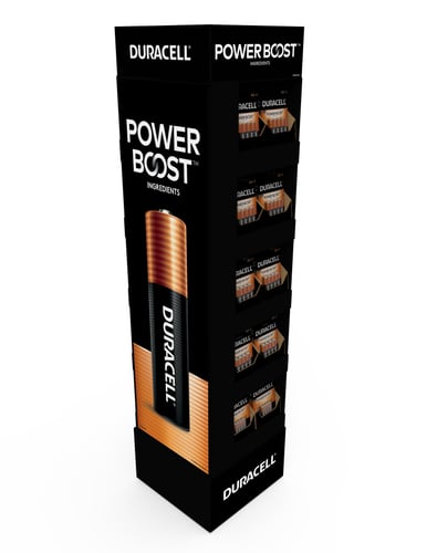 Duracell 4133304649 Coppertop 90 Pack Floor Tower Stand Display | 041333046492