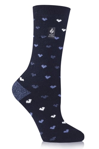 Heat Holders HH2W08102 Womens Ultra Lite Orchid Hearts Crew Sock | 886590081021