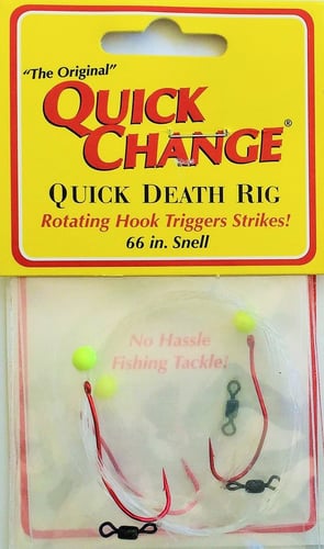 Quick Change QD11 Quick Death Bead Rig #2 QD Red Hook, 5mm Chart Bead