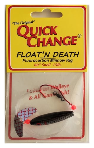 Quick Change MW1 Floatn Death Fluorocarbon Minnow Rig  WING | 725903300889