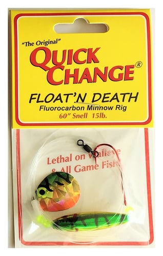Quick Change MC3 Floatn Death Fluorocarbon Minnow Rig  Colo. Sz | 725903300964