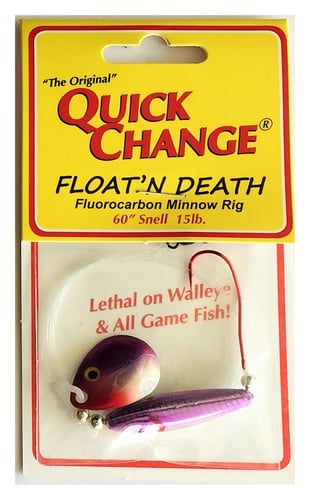 Quick Change MC6 Floatn Death Fluorocarbon Minnow Rig  Colo. Sz | 725903300995