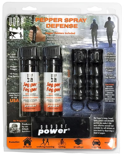 UDAP PSD Pepper Spray Defense Jogger Fogger Kit - 6pc. 2 Jogger