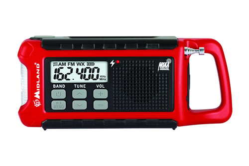 Midland ER210 Emergency Crank AM/FM Radio, NOAA Weather, CREE LED Flash