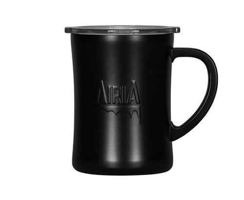 AiriA Rover Stainless Steel Coffee Mug  12 oz 18/8 Stainless Steel Black | 856170006218