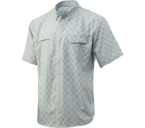 Huk Tide Point Fish Plaid SS Plein Air Mens M | 190840193663