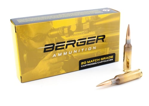 Berger Target Rifle Ammunition 6mm Creedmoor 109 gr LRHT 2940 fps 20/ct