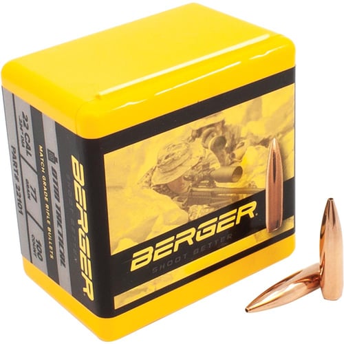 Berger Match Grade Tactical Bullets .22 cal .224 77 gr OTM TACTICAL 100/box | 679459221016
