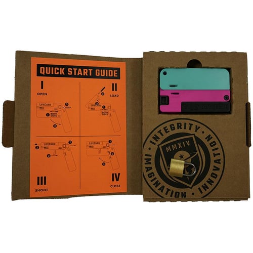 LifeCard Handgun .22 LR Single Shot 2.5 Barrel Confetti | 850006047642