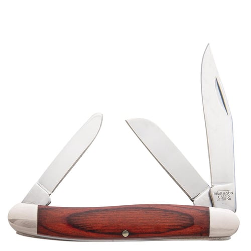 Bear  Son Midsize Stockman Folding Knife 23/8 Clip Point Blade Rosewood | 730153402184