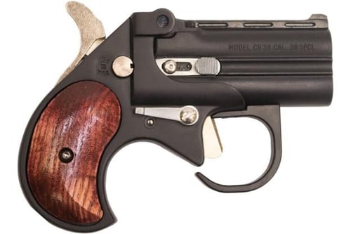 Old West Firearms Derringer Big Bore Handgun .38 Spl 2rd Capacity 3.5 Inch Barrel Black with Rosewood Grips with Guardian Package | 9x19mm NATO | 850003444000