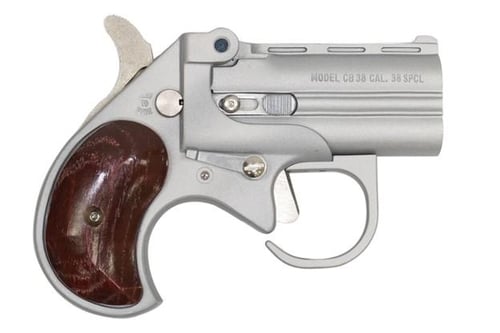 Old West Firearms Derringer Big Bore Handgun .38 Spl 2rd Capacity 3.5 Inch Barrel Satin with Rosewood Grips with Guardian Package | .38 SPL | 850003444017