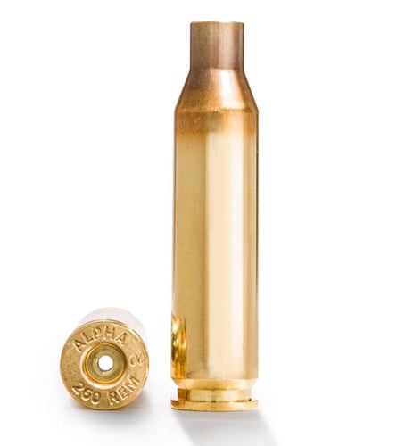 Alpha Munitions Ultra Premium Unprimed Brass Cartridge Cases .260 Remington 100/Box | 616612670212