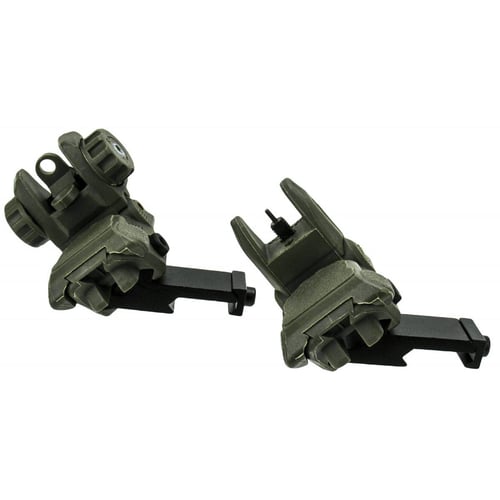 Tacfire AR-15 45 Degree/Low Profile Pop Up Sights - OD Geen Polymer