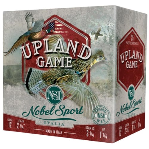 Nobel Sport Upland Game Shotshells 12 ga 23/4 11/4 oz 1220 fps 8 25/ct | 837913001059