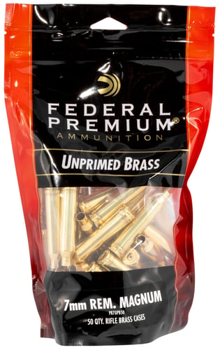 Federal PR7UPB50 Gold Medal  7mm Rem Mag Rifle Brass 50 Per Bag
