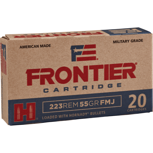 Hornady Frontier Rifle Ammunition .223 Rem 55 gr FMJ 3240 fps 500/ct Case 2520/ct Boxes | 10090255711261