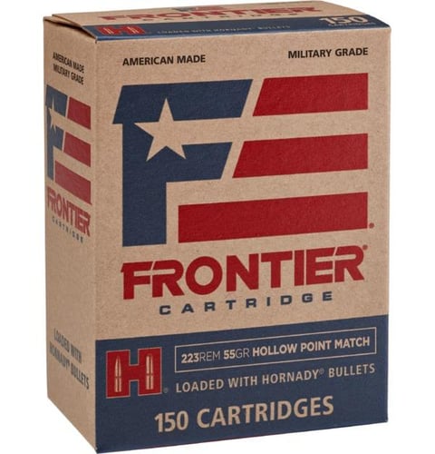 Hornady Frontier Rifle Ammunition  .223 Rem 55 gr HPMATCH 150/ct Oriented | 10090255712879