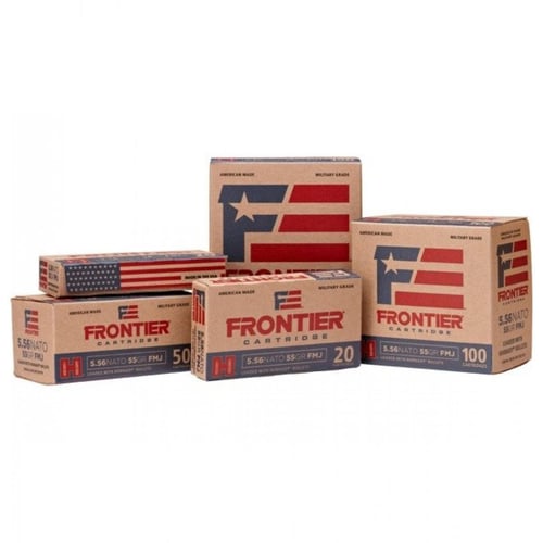 Hornady Frontier NATO Rifle Ammunition 5.56mm 62 gr FMJ  500/ct Case 2520/ct | 10090255711513