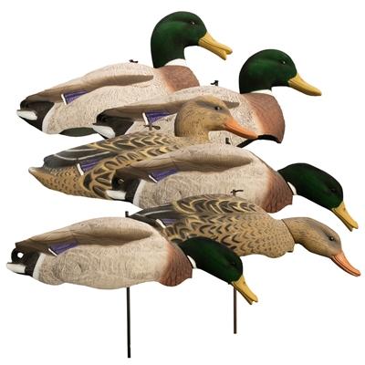 Higdon Outdoors Magnum Full Form Shell Mallard Variety Packk - Flocked Heads