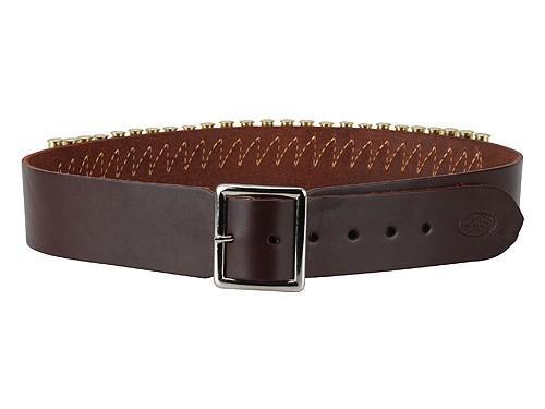 Hunter Company 1381L Cartridge Belt  Pistol 38 Cal 25 Rounds Chestnut Tan Leather 40