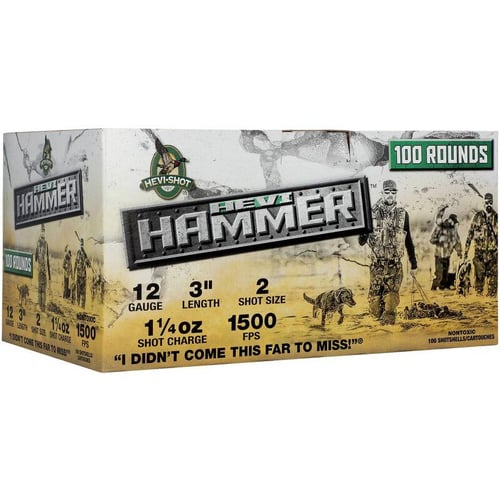 HeviShot HEVIHammer Shotshells 12ga 3 11/4oz 1500 fps 2 100/ct | 604544699944