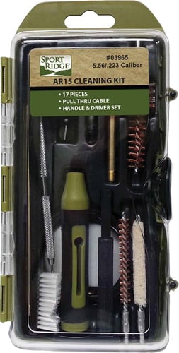 TacShield 17pc Cleaning Kit Hard Case - AR15 Rifle
