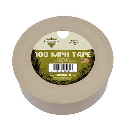 Tacshield 100 MPH Heavy Duty Tape 60 Yards Tan | 843119070010