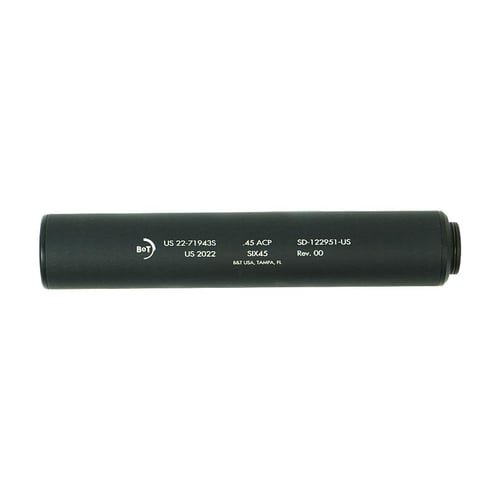 BT Six45 Suppressor .45 ACP Black | 840225706437
