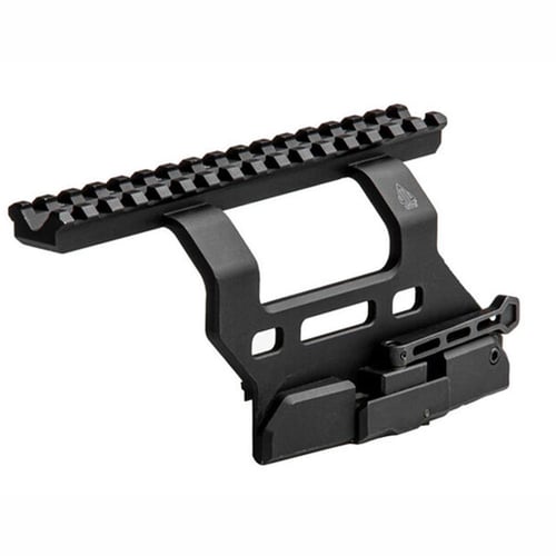 Leapers MTUAK01 Quick-Detachable AK Side Mount  Matte Black Anodized Aluminum 6.69 Inch Long | 4717385556935