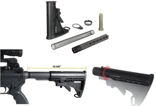Leapers UTG PRO 6-Position Commercial Spec Stock Assembly - Black | 4712274528932
