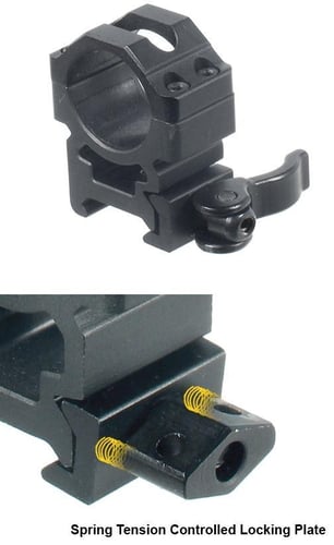 Leapers UTG 2Piece Max Strength LE Grade Picatinny Rings  22mm Width 1   Medium | 4712274527294